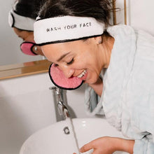 Load image into Gallery viewer, Glow Skincare &quot;Wash Your Face&quot; Headband + Washcloth

