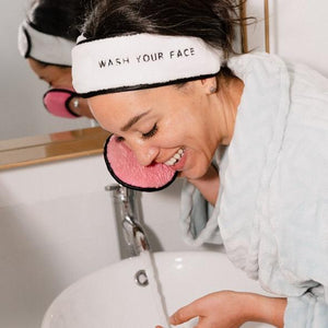 Glow Skincare "Wash Your Face" Headband + Washcloth